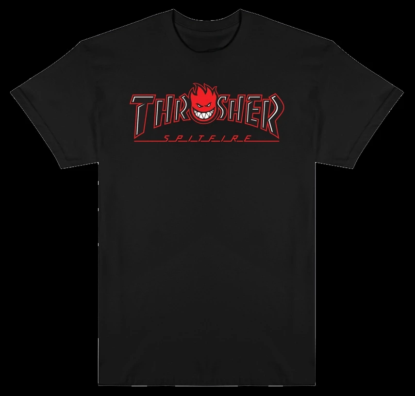 Thrash & Burn Skateboard Magazine Street Trends Brand T-Shirt Cotton Graphic Tee Men Women Summer Streetwear