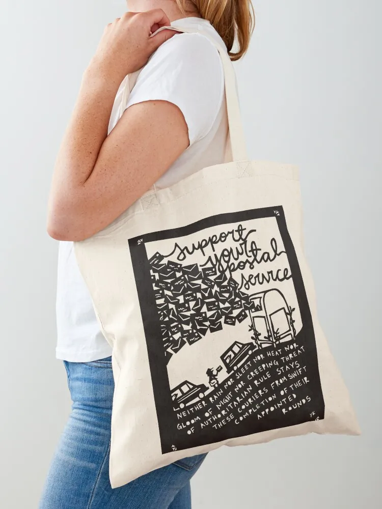 Support Your Postal Service Tote Bag supermarket folding bag shopping cart bags Gift bag Canvas Tote