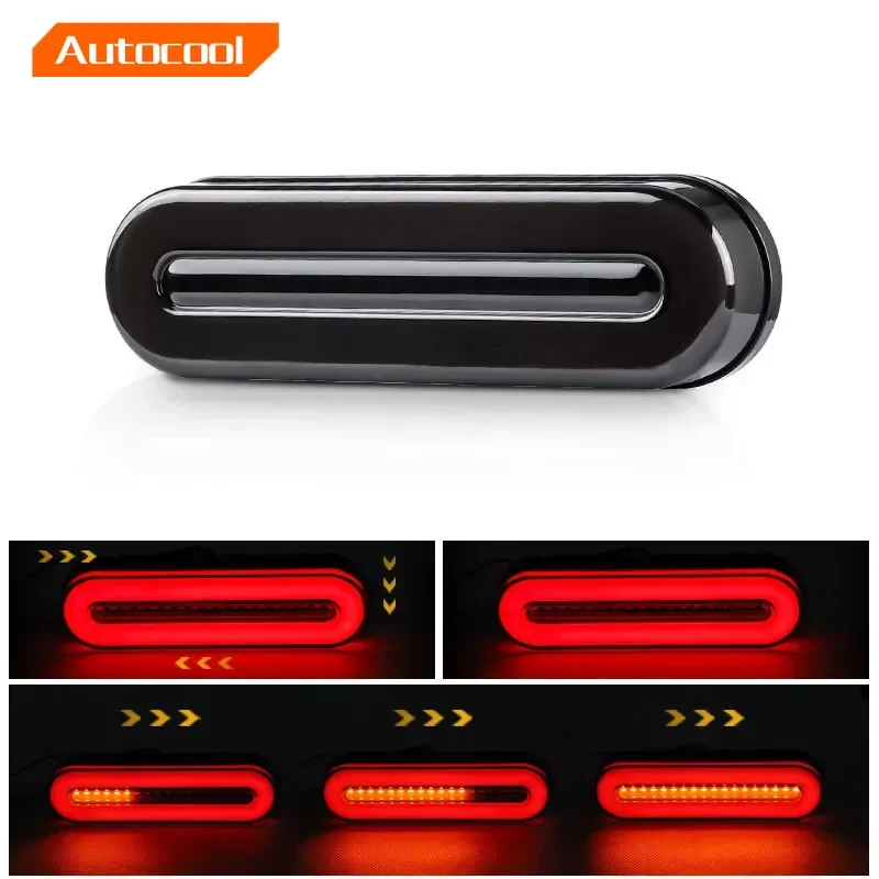 55 110 Leds Brake Tail Turn Light Bars DRL Motorcycle Directional Signal Lamps Taillight For Cafe Racer Chooper Bobber Crusier