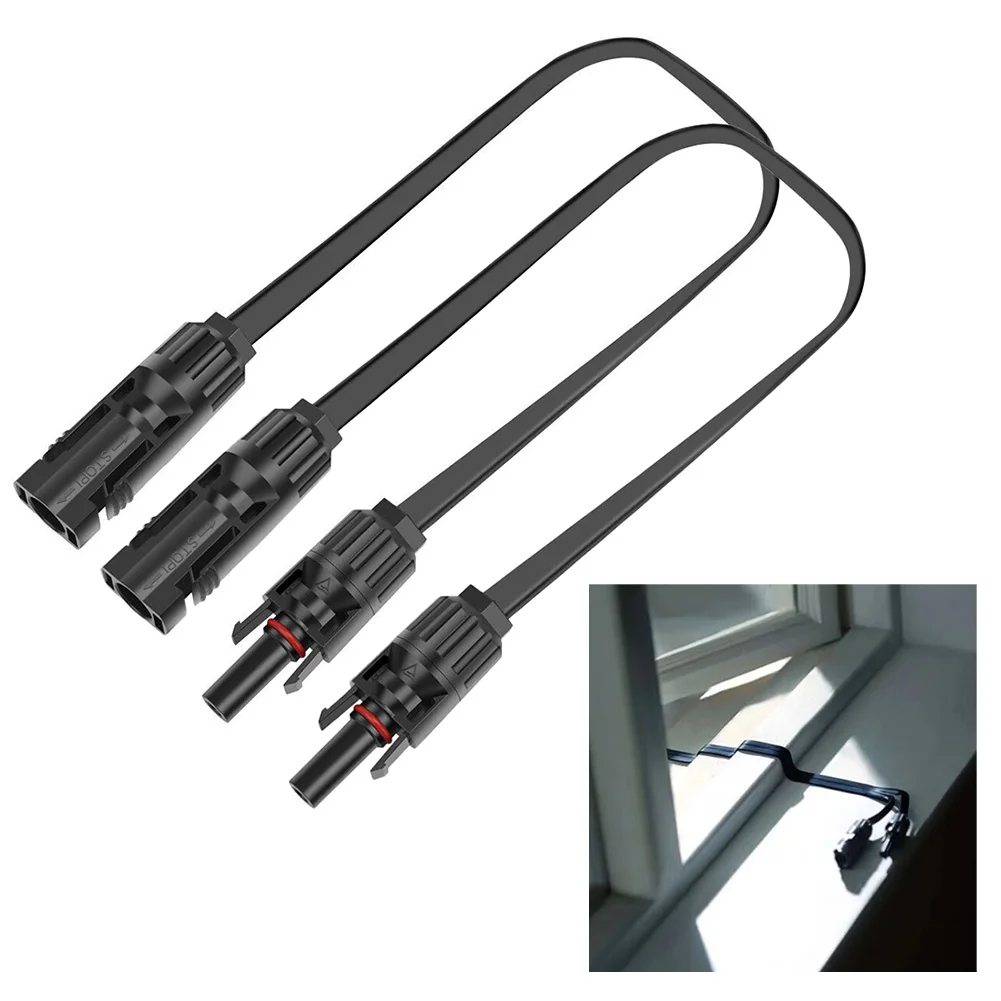 1 Paar Photovoltaik kabel flaches flexibles Kabel Verlängerung kabel Solarpanel-Anschluss adapter 0,5 m 1kV bieg bares Verlängerung kabel