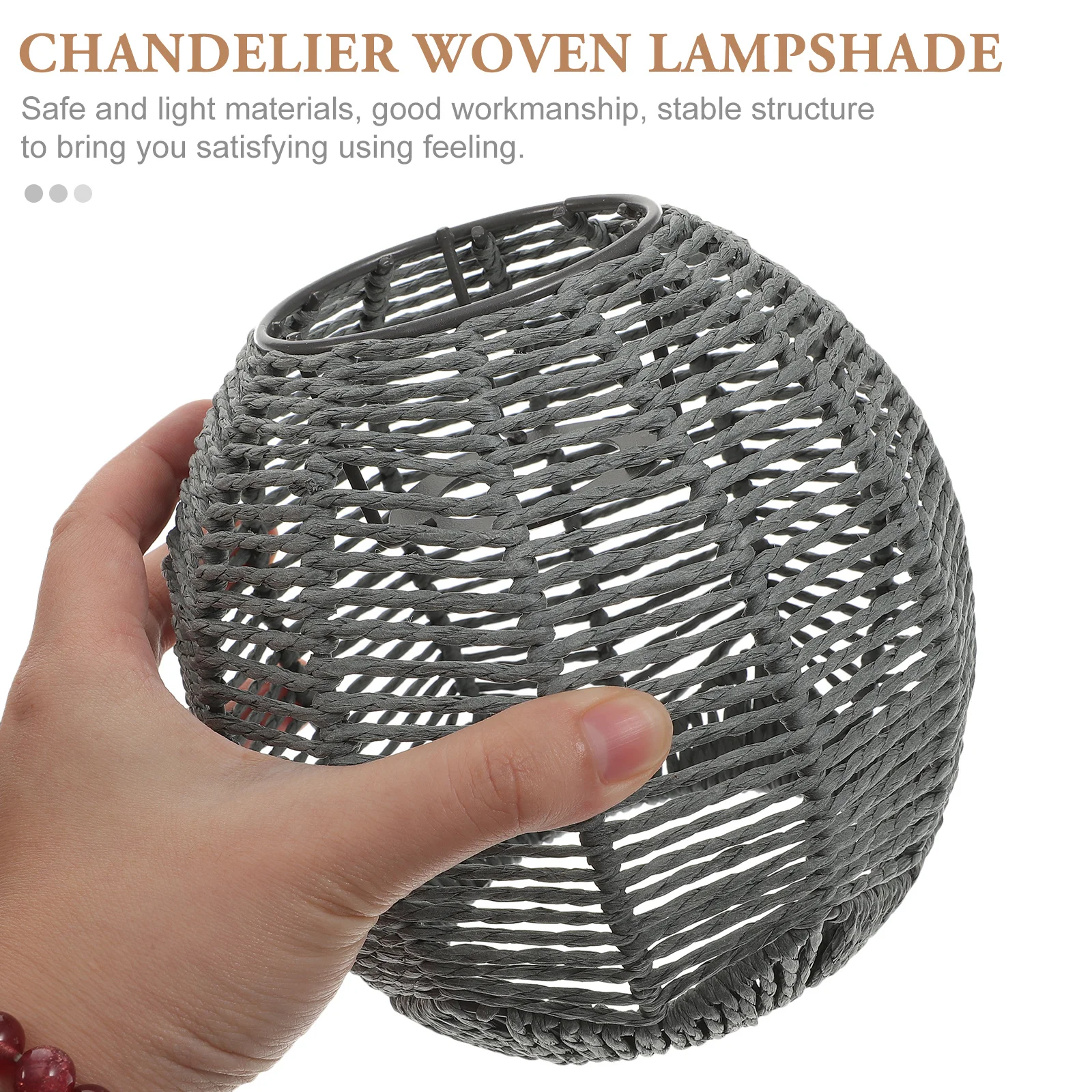Gewebter Lampenschirm, groß, für Kronleuchter, Decke, Hängeleuchte, Zuhause, Hotel, Büro, Dekoration, Ersatzbeleuchtungszubehör