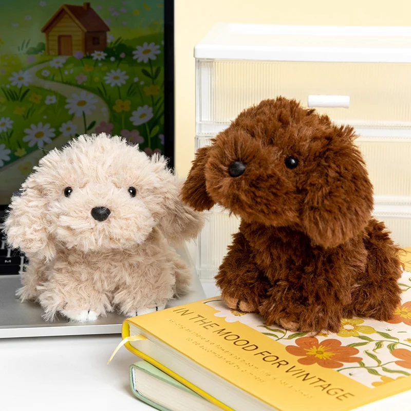 11cm Mini Sitting Dog Plush Pendant for Backpack Cute Exquisite Little Milk Dog Fashion Accessory Single Item Dog Lovers Gift