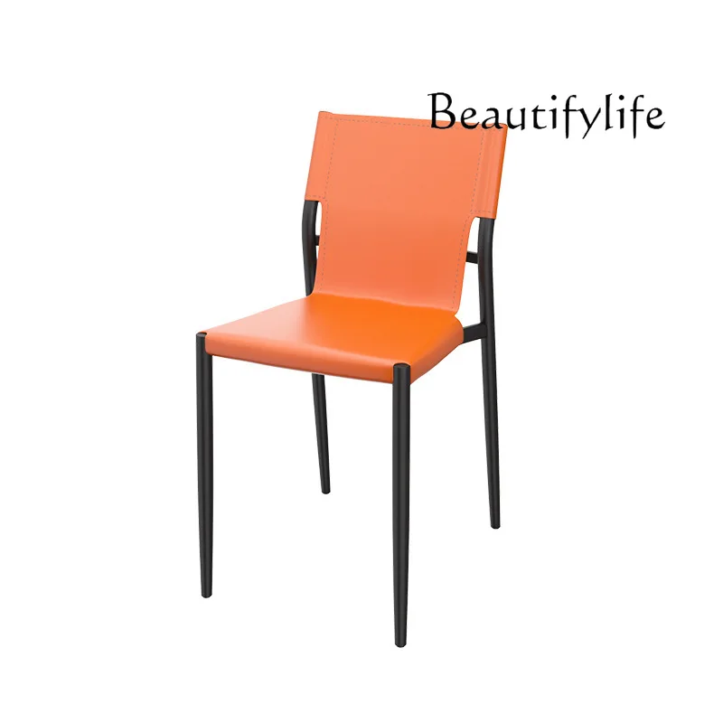 Nordic light luxury home retro leisure chair simple restaurant designer office back chair