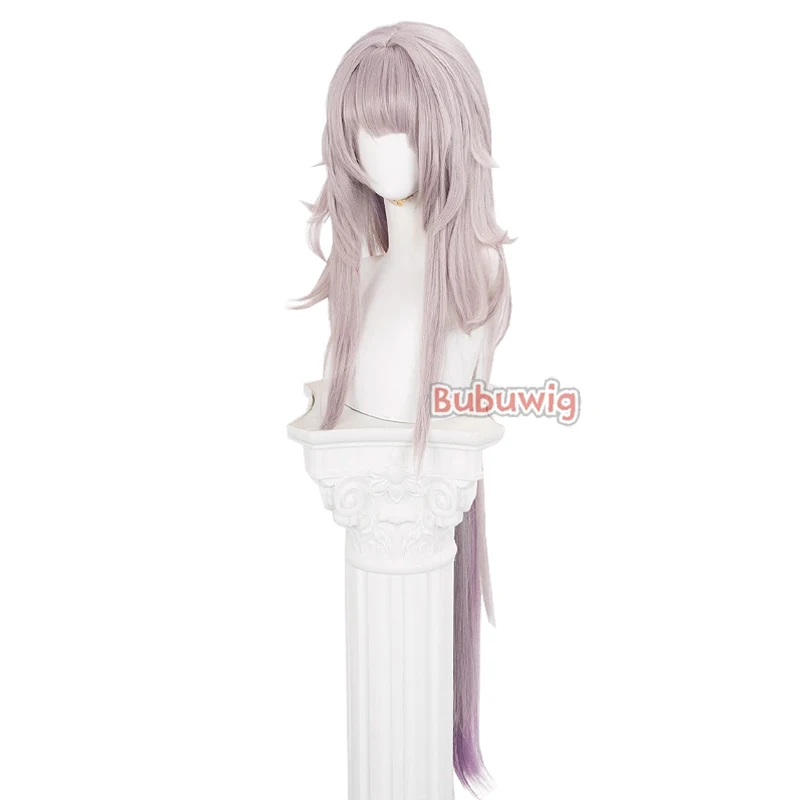 Bubuultraviolet Synthétique Cheveux Sra. Perruques Cosplay Herta Honkai, Star Rail Sra Herta-Perruque Cos mixte rose clair et violet, 100cm, degré de chaleur