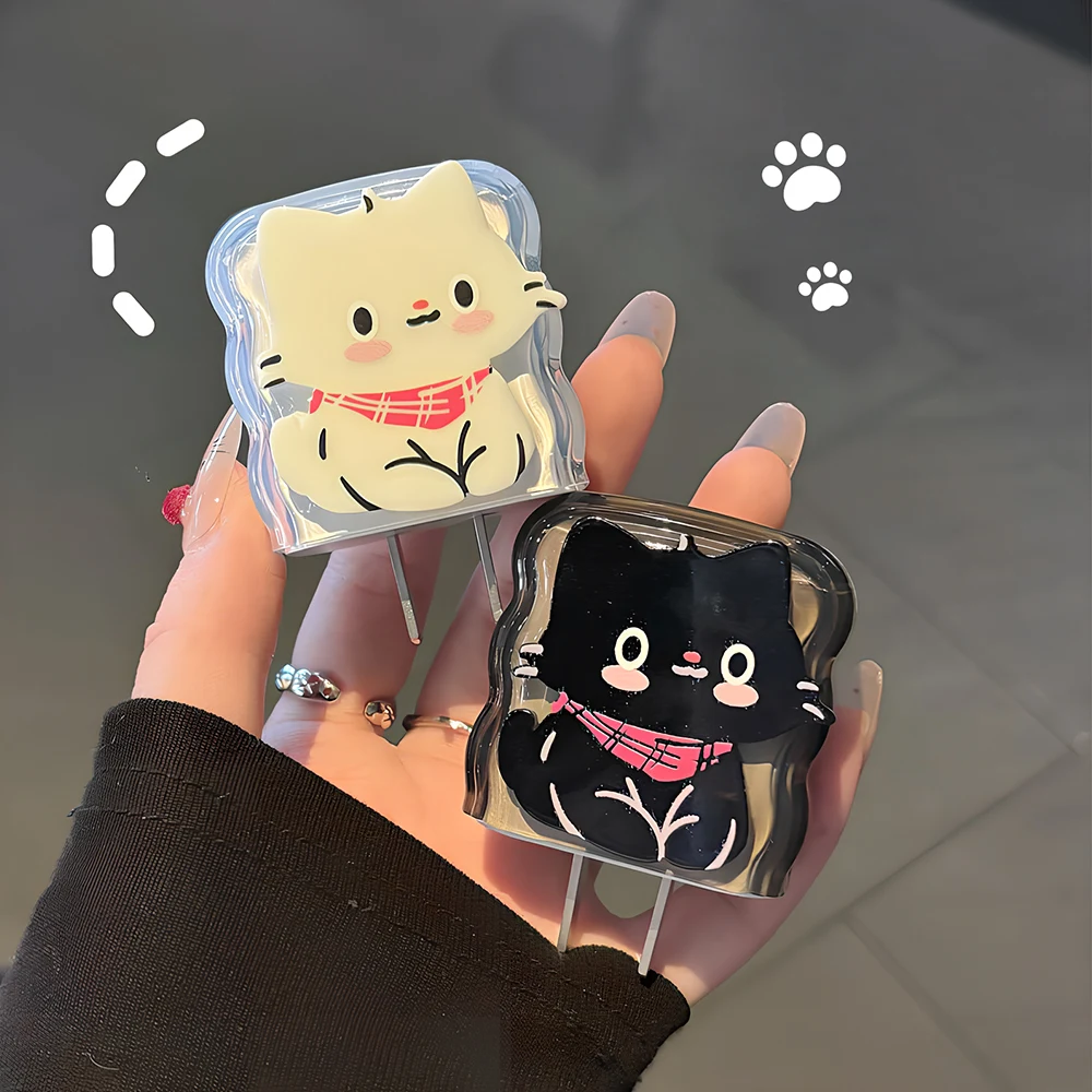 20W 18W Charger Head Phone Wire Cord Data Organizers With Winder Cute Animal Cat Cable Protector Cover For iPhone 18 17 16 15 14