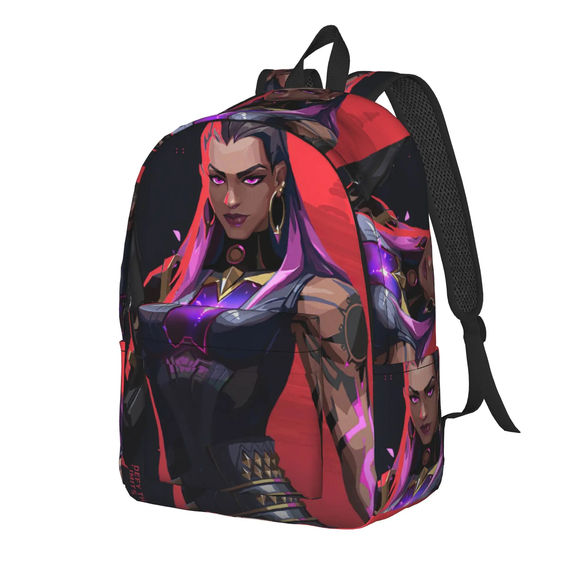 Killjoy Backpack Student Unisex V-Valorant Print Backpacks Polyester Fashion School Bags Workout Design Rucksack