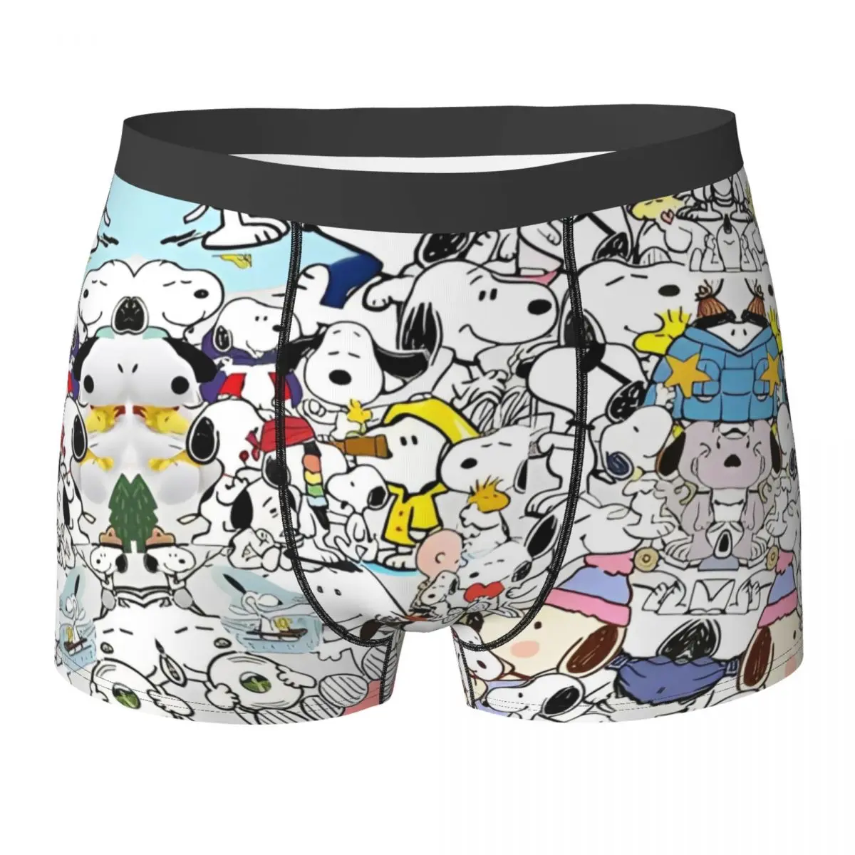 

Snoppy Underwear Breathable Underpants Printing Boxer Brief For Males Pouch Oversize Boxershorts