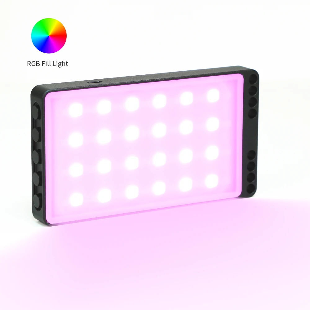 

Portable Rechargable RGB Video Light Panel Fill Lamp For Selfie Live Streaming Photo Studio LED Photographic Lighting Video Lamp