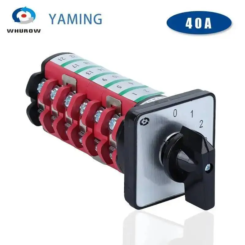 Electric Welding Machine Switch Multi-step 0-3 Position 6 Poles 40A AC380V Manual Transfer Selector Rotary Switch
