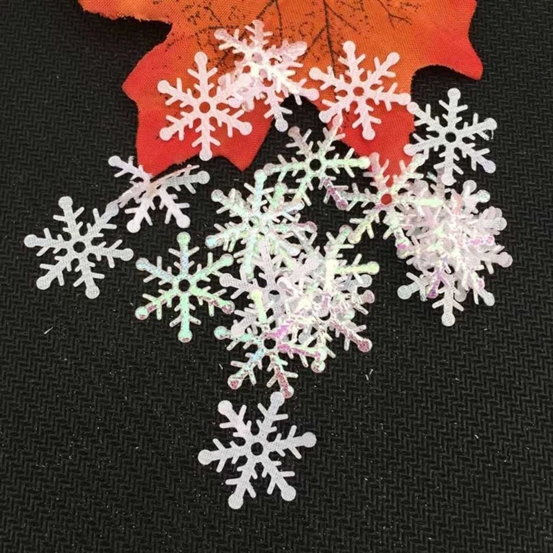 Flocos de neve de natal confetes mini flocos de neve enfeites de árvore de natal casa inverno decorações de festa de natal suprimentos