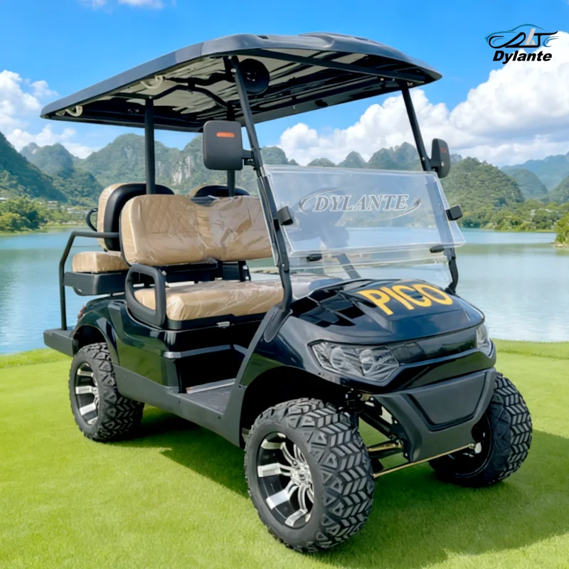 

Сделано в Китае, новая энергия, защита окружающей среды, электрическая четырехколесная тележка для гольфа, литиевая батарея 48 В, 2 + 2 сиденья, роскошный охотничий автомобиль