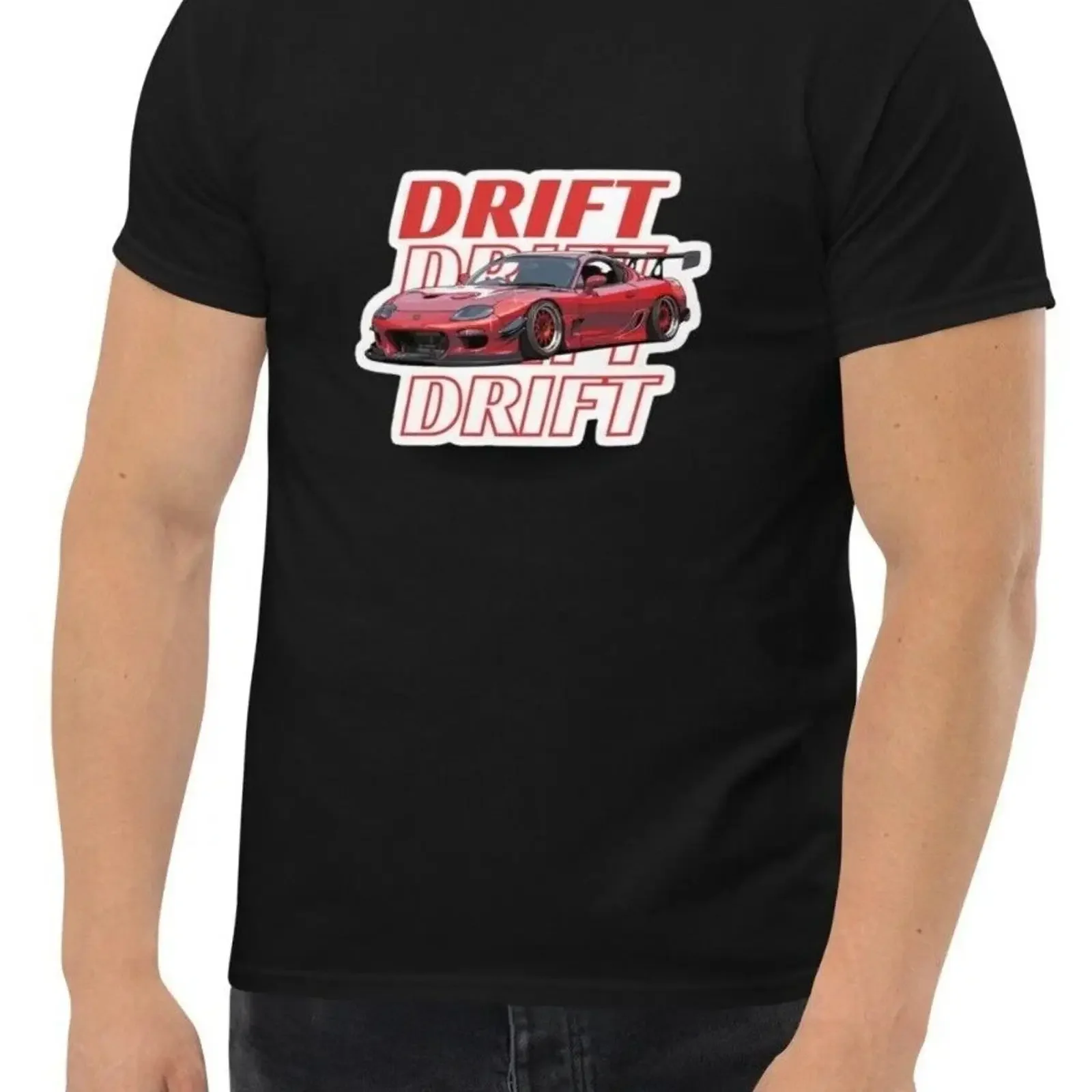 New JDM RX 7 Drift Men's T Shirt S 3XL Assorted Colors vintage Washed Comfortable fashion graphic homme Top For Everyday Wear