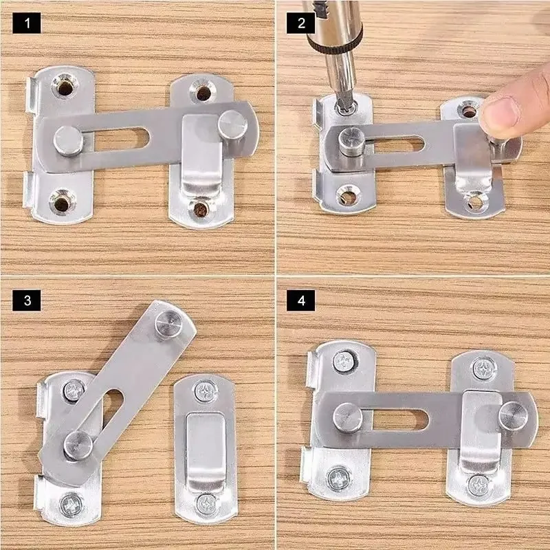 Sliding Barn Door Latch Sliding Right Angle Door Latch Door Bolt Wine Cooler Closet Window Door Latch Plug Baby Safety Latch