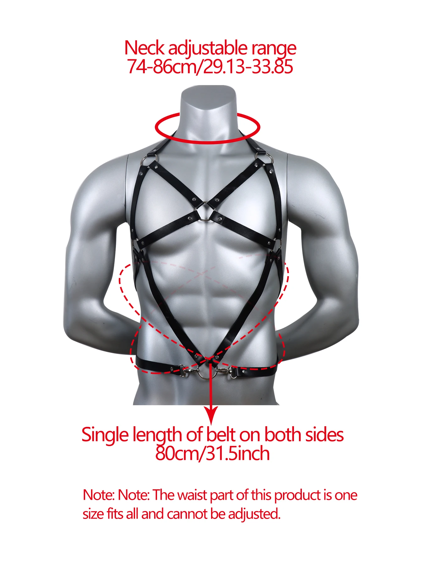 New Fetish Gay BDSM Bondage Men Sexy PU Leather Harness Male Lingerie Adjustable Sexual Body Punk Style Belts Harajuku For Adult