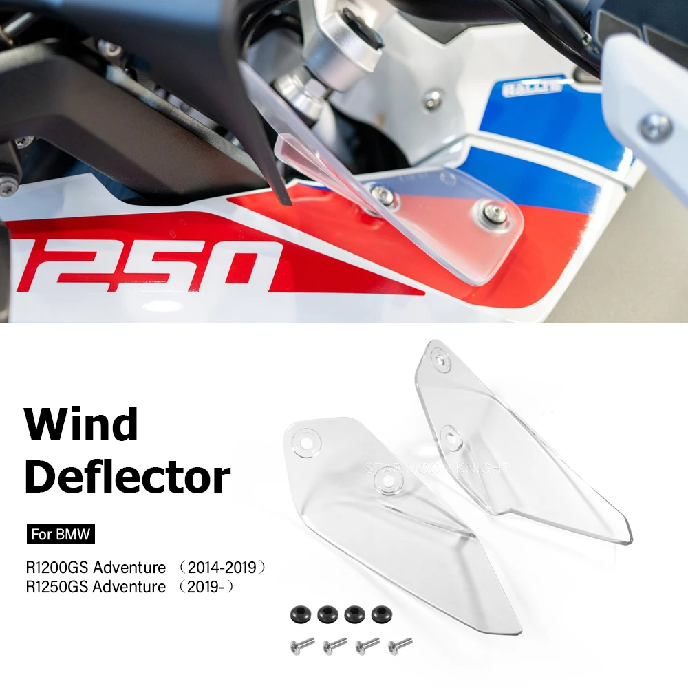 For BMW GS 1250 ADV R1200GS Adventure （2014-2019） R1250GS Adventure（2019-）Side Windshield Windscreen Wind Shield Deflector