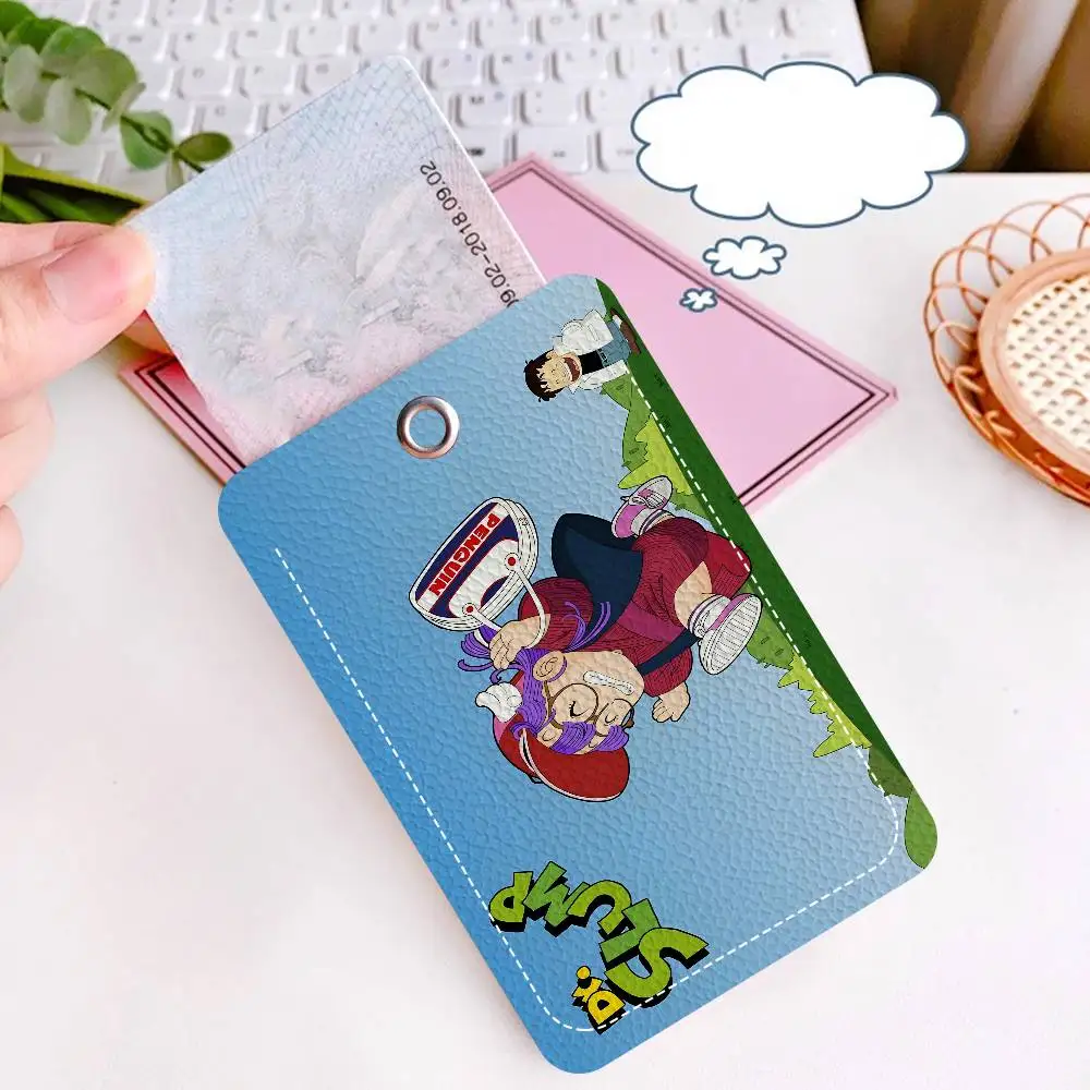 D-Dr S-Slump Anmie PU Soft Leather Rectangular Key Card Holder Induction Elevator Protection Cover Youth Faion Accory