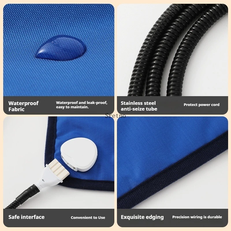 وسادة تدفئة للحيوانات الأليفة من SRETNO، مقاومة للماء، بطانية كهربائية مقاومة للخدش/العض للكلاب والقطط، سجادات تسخين ثابتة لدرجة الحرارة #3