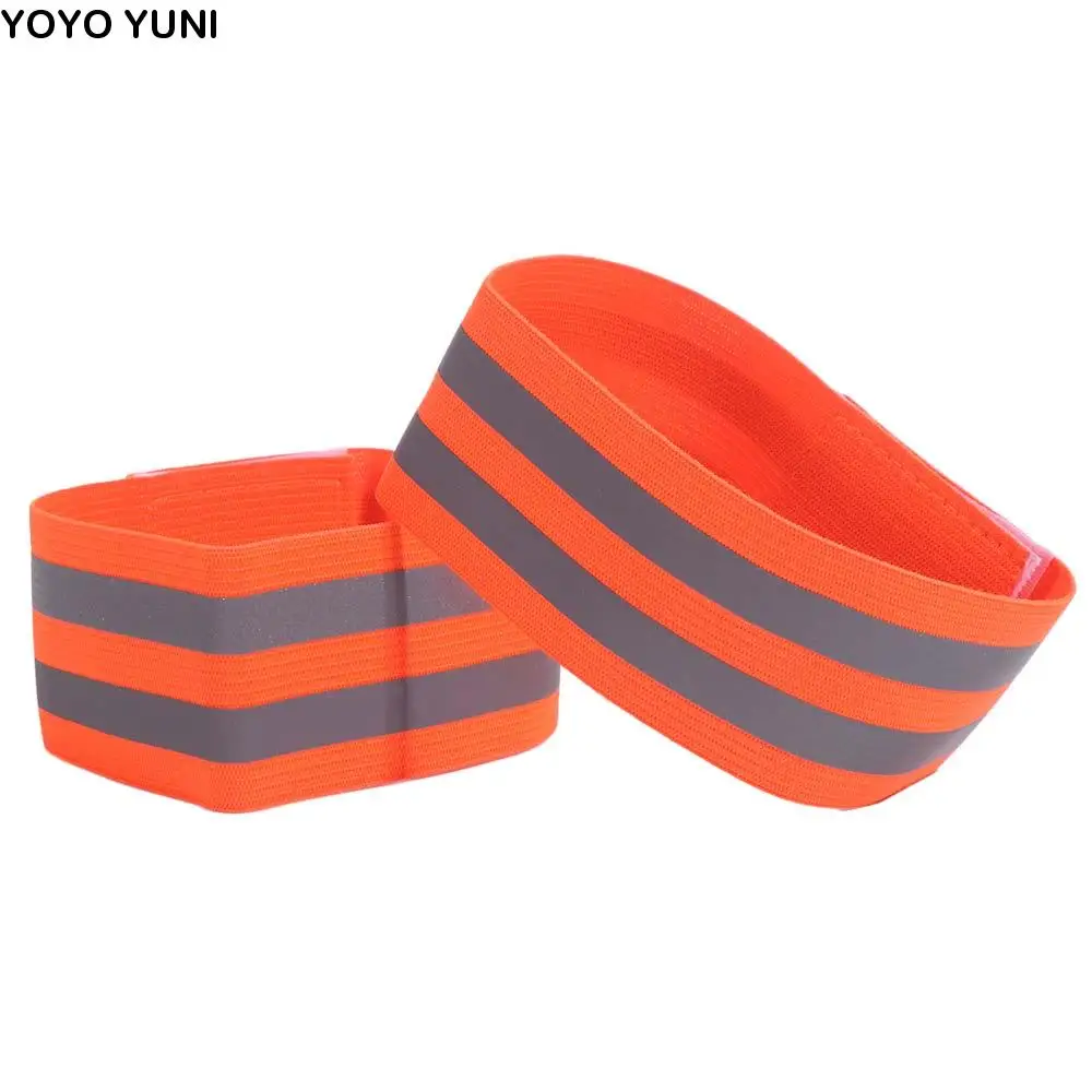 8 قطعة أربطة عاكسة تحذيرية متعددة الوظائف قابلة للتعديل مرنة عالية الوضوح تعكس الأشرطة شارة مرنة السلامة الساق #1