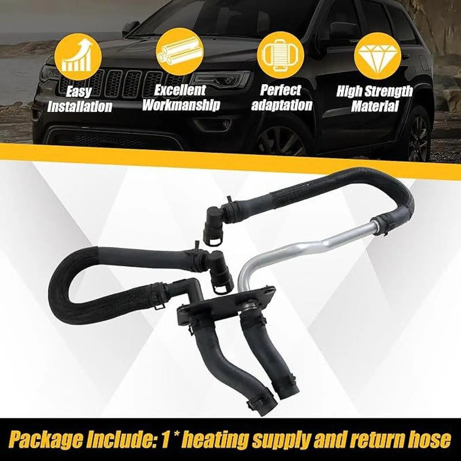 

Automotive Heater Hose Assembly Heavy Duty Rubber Car Spare Parts Direct Fit for Dodge Durango 2011-2014