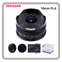 PERGEAR 10mm F5.6 APS-C Fisheye Manual Focus Prime Lens for Fuji XF M43 Sony E Canon EOS M Mount Mirrorless Cameras Ultra-Wide