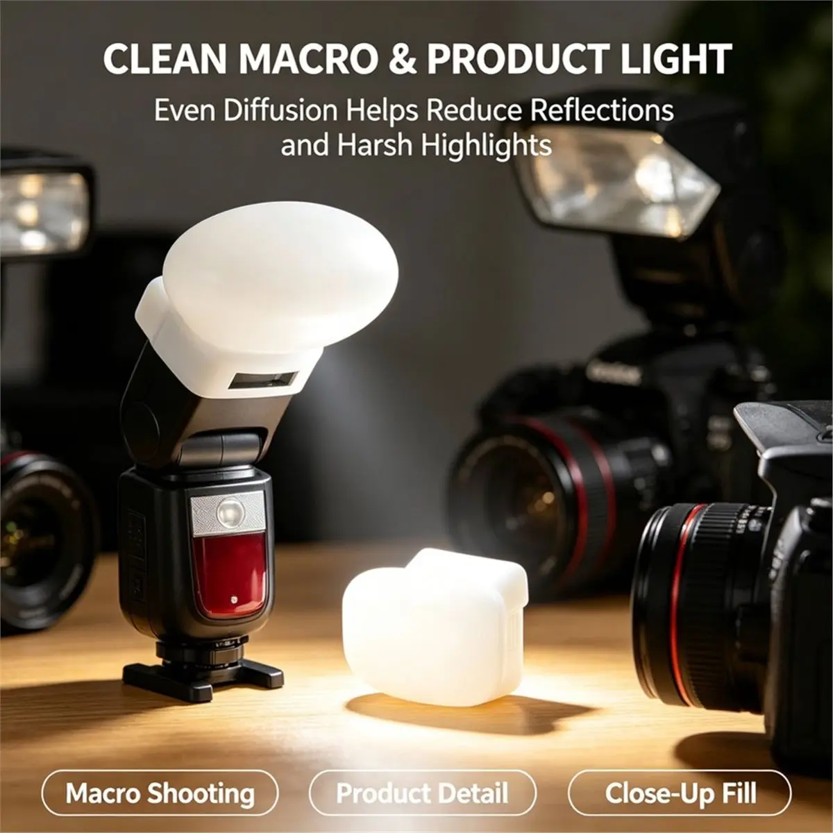 -R20 Soft Light Diffuser Silicone Speedlite Flash Diffuser Bounce Dome for V480 TTL685 V860V850 AD200