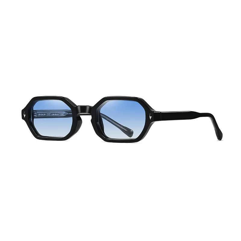Kleine vintage hexagon zonnebrillen voor dames en heren, luxe designer zonnebril, populaire punk rivet driving shades