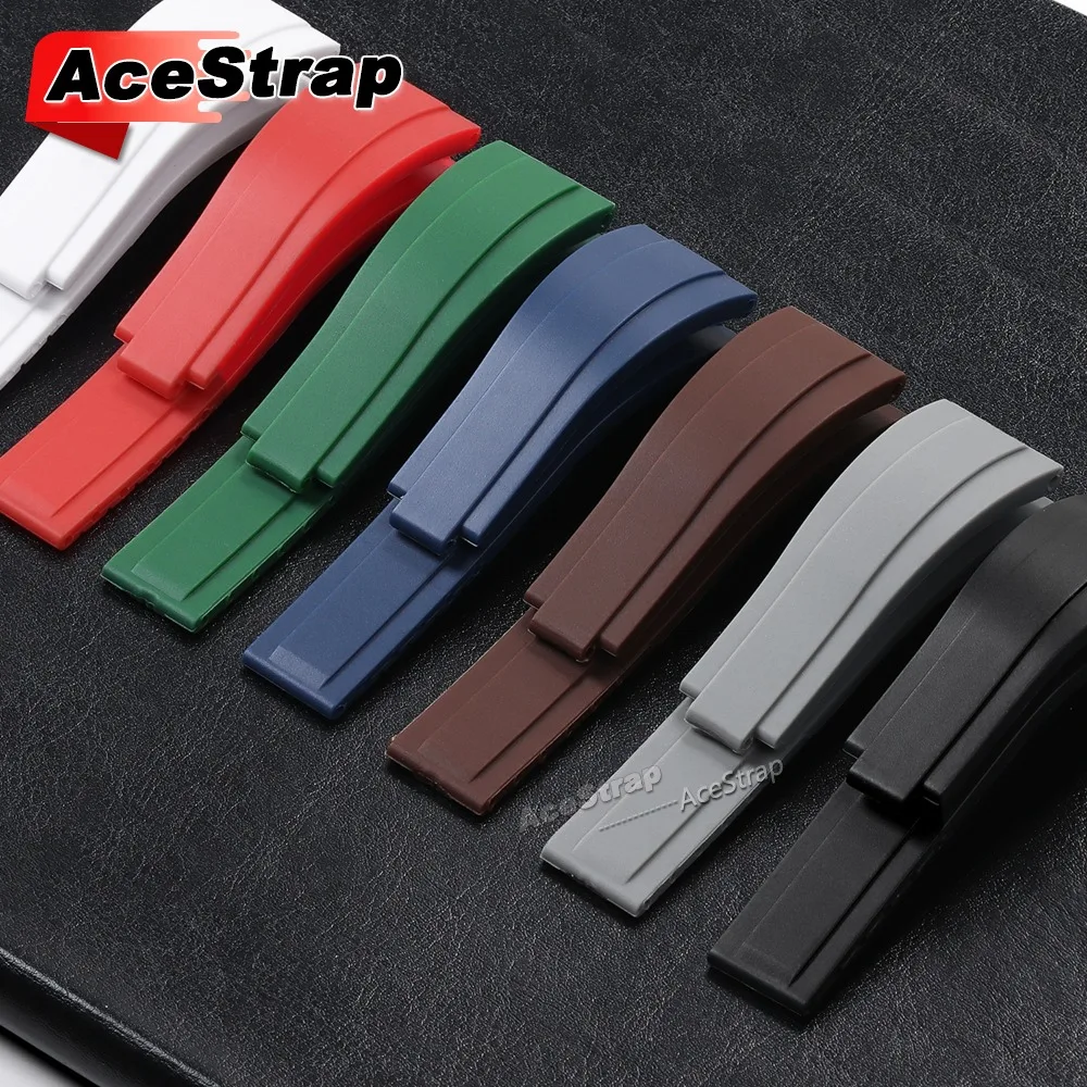 Waterproof Silicone Watch Band 20mm for Rolex Universal Replacement Wristband Smartwatch Bracelet Women Men Strap Accessories