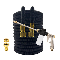 Wash Car High Pressure Foam Gun Flexible Garden Hose 25FT-100FT Extensible Magic Hose Courtyard irrigation Water Pipe