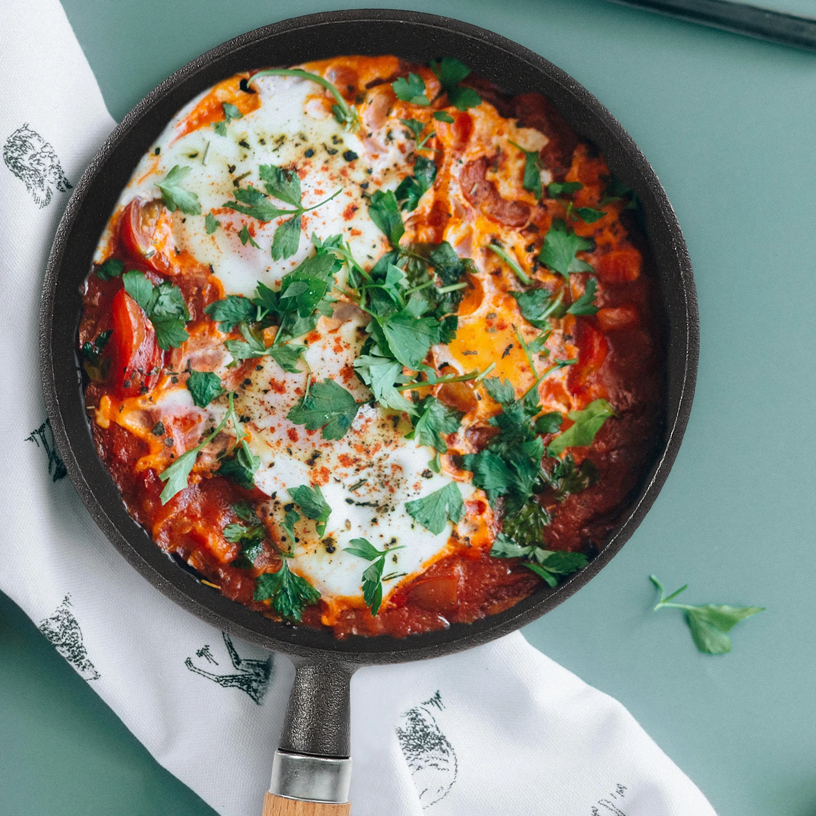 

Sturdy Nonstick Frying Pan Iron Wood Materials Easy Food Release Ideal Gift Home Kitchen Egg Crepe Steak Tortilla