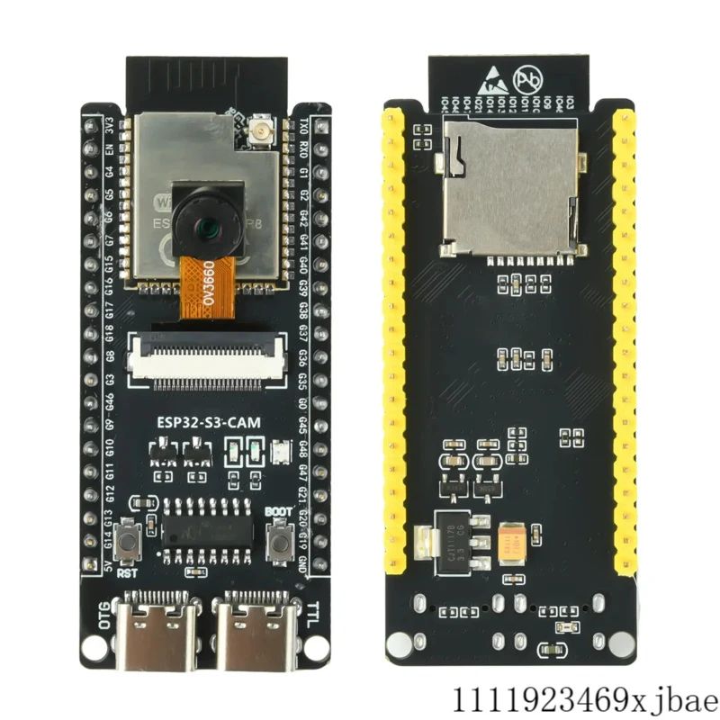

ESP32-S3-CAM WIFI Bluetooth core board with OV3660 camera module ESP32-S3-N16R8 development board CH340 Dual Type-C