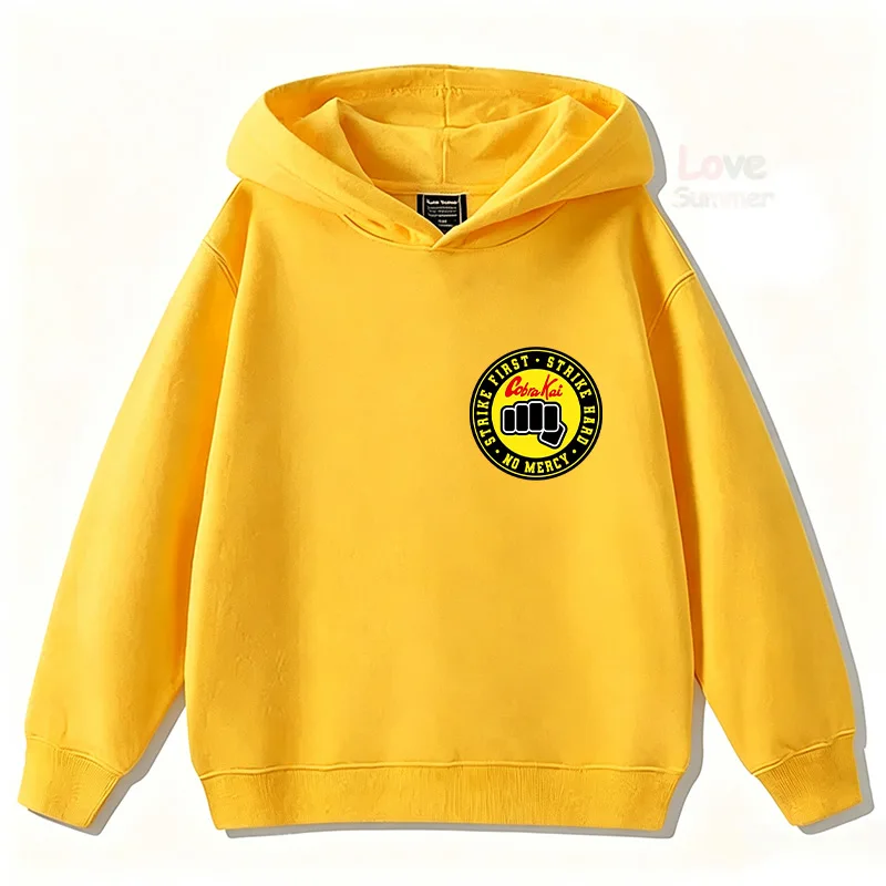 Herbst Cobra Kai Lustige Kinder-Hoodies, Kinder-Sweatshirt, Streetwear für Jungen und Mädchen, Grafik, lässiger Sport-Pullover – Detail 13