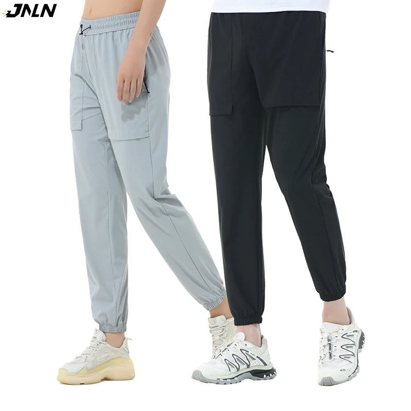 JNLN Summer Jogger Pants Men Women Hiking Climbing Camping Elasticity Waterproof Pants Unisex Outdoor Sports Quick Dry Trousers