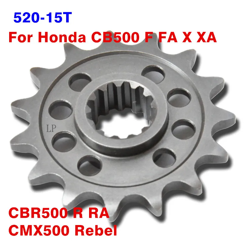 Lopor 520 Chain 15T CB CBR CMX 500 Motorcycle Front Sprocket For Honda CB500 X 2013-2020 CBR500 R 2013-2020 CMX500 2017-2020