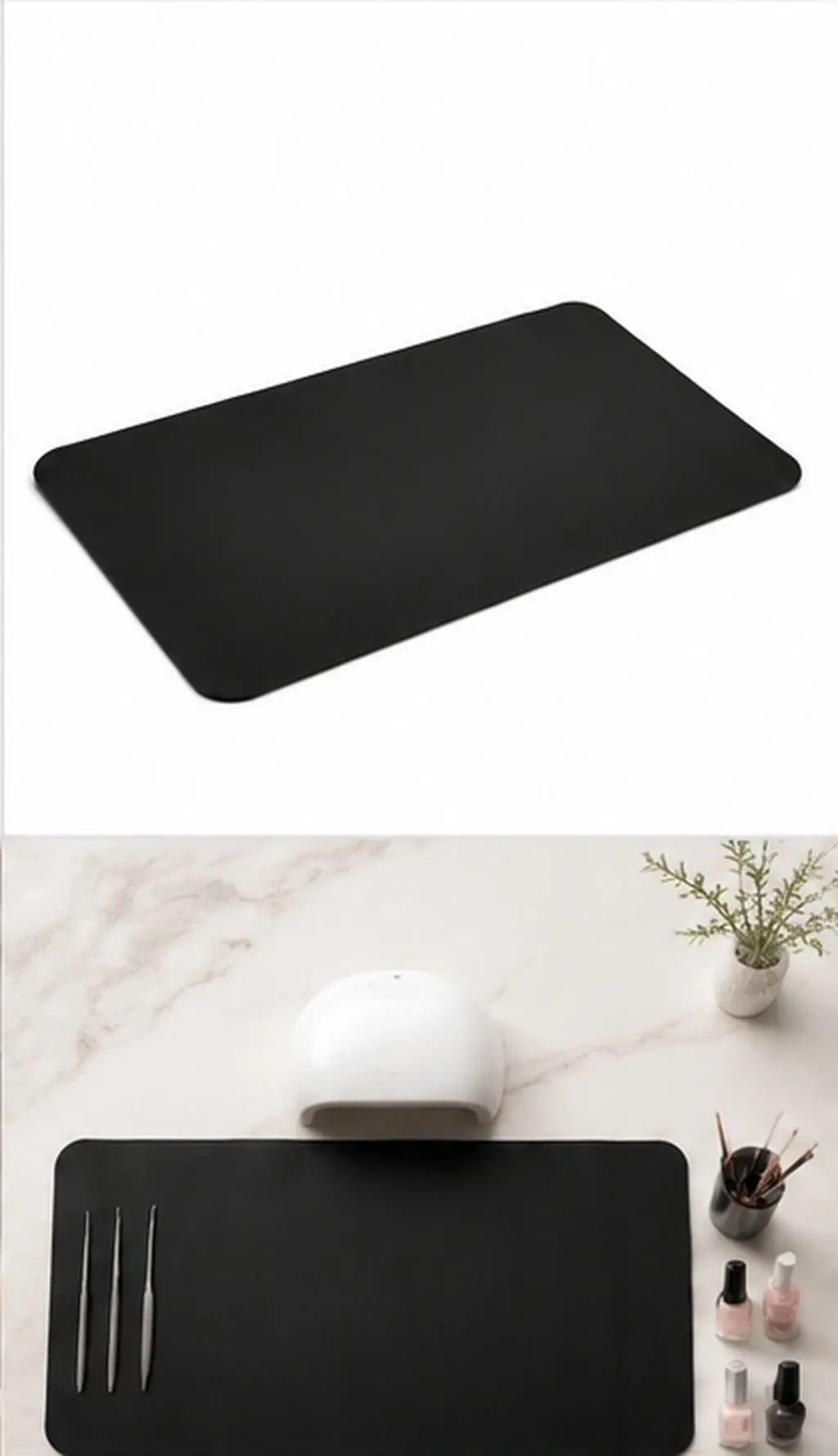 Foldable Nail Art Mat for Table 31.5x15.8 Waterproof Non-Slip Nail Salon Desk Pad Reusable Manicure Mat Table Pad