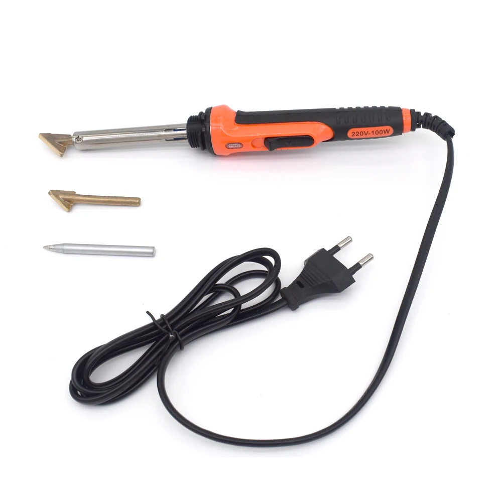 2 In 1 100 Watt Electric Soldering Iron Hot Welder With 80Pcs PP Welding Rods For Car Plastic Repair Hot Stapler