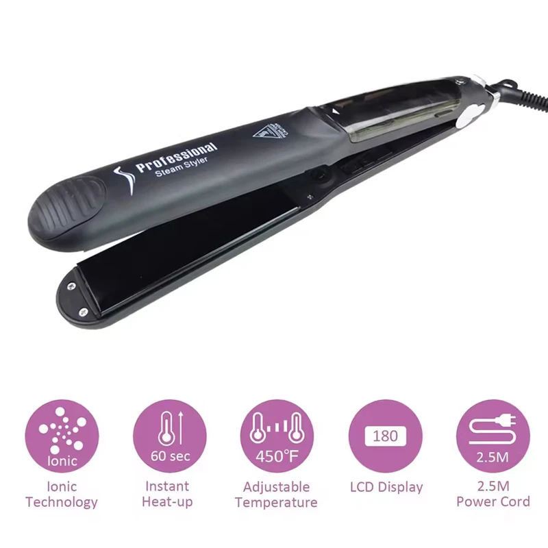 Professional Titanium Ceramic Flat Iron Private Label Custom Hair Straightener Salon Grade Styling Tool For Wholesale view 5