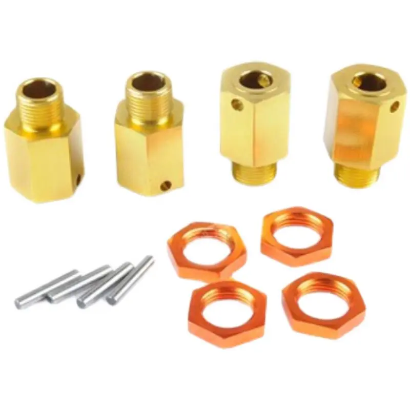 For ZD Racing MT8 1/8 RC Monster Truck, 17mm Wide Hex Adapters (8068S), Original Replacement Extended Wheel Hubs Full Set