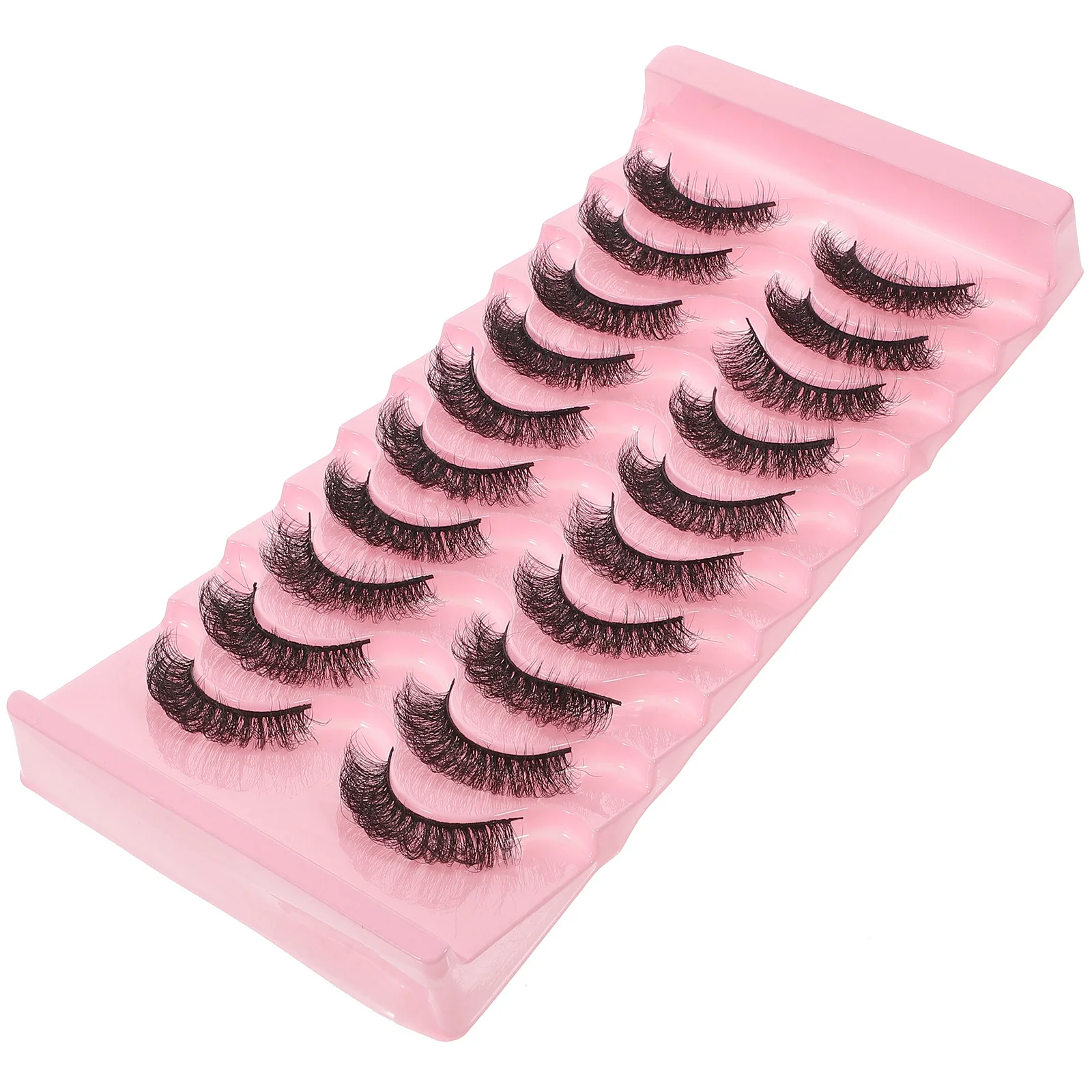 10 Paar falsche Wimpern mit 7D-Locken, leicht, natürliches Aussehen, Make-up-Zubehör, volle falsche Wimpern für Frauen und Mädchen, gefälschte Wimpern