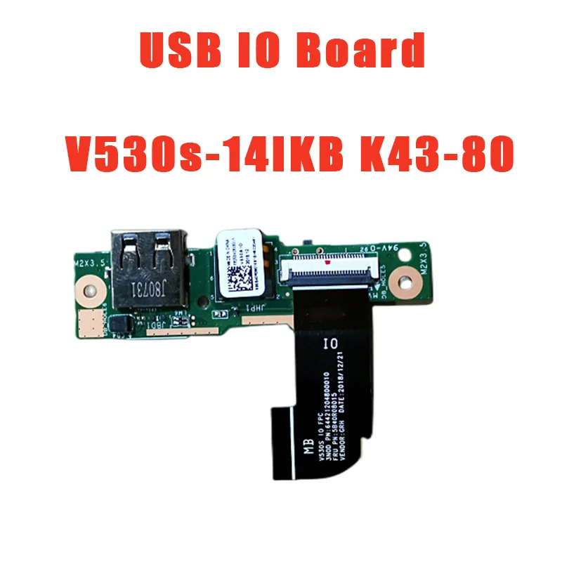 

USB-плата ввода-вывода для ноутбука Lenovo V530s-14IKB K43-80 81EX 5B40R08015 с кабелем, новая