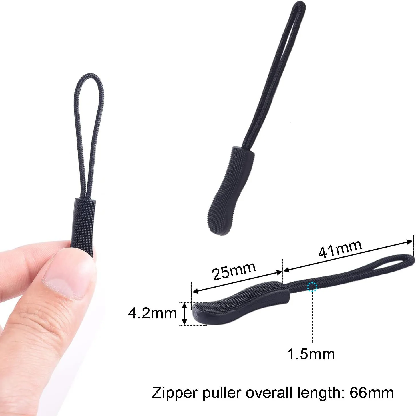 10 Pcs/Pack Mix Color Cord Zipper Pull Puller End Strap For Apparel Travel Bag Accessories