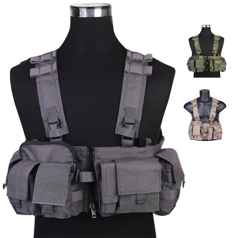 Emersongear For MF UW Gen V Split Front Chest Rig Lightweight Detachable W Zipper Buckle Training Trekking Hunting Nylon EM7451