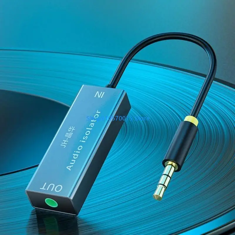 B95C Isolator Ground Loop Noise Isolator for Car Home Stereo System Alloy Housing Isolator Noise Canceller