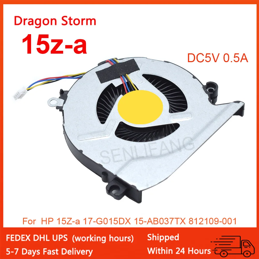 Cooling Fan CPU Computer Replacement 4Pins Wires DFS200405040T DC5V 0.5A 812109-001 For HP Pavilion 15Z-A 15-AB 17-G 17-G015DX