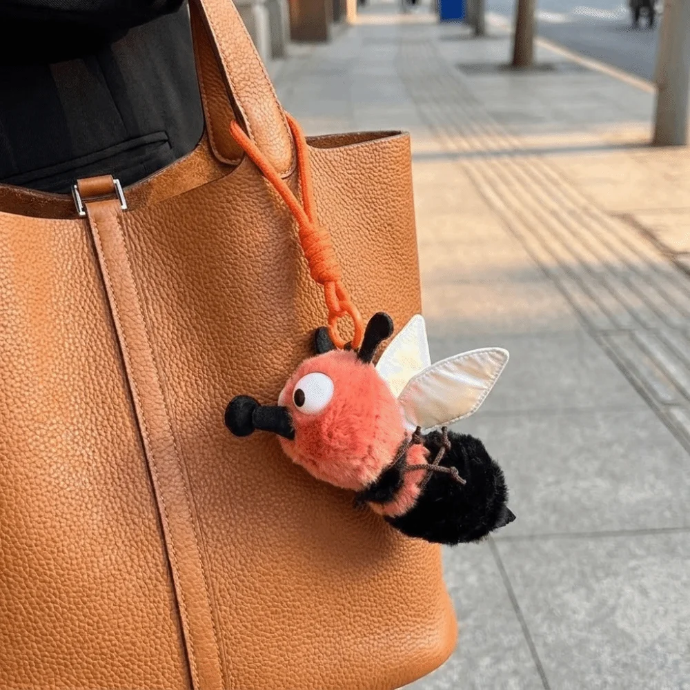 Small Pendant Backpack Charm Firefly Mosquito Insect Series Keychain Unique Funny Design Stuffed Animal Pendant Schoolbag Decor