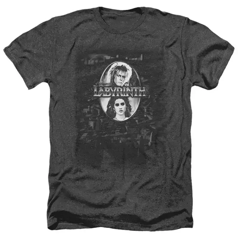 LABYRINTH MAZE Licensed Adult Men's Heather T shirt SM 3XL
