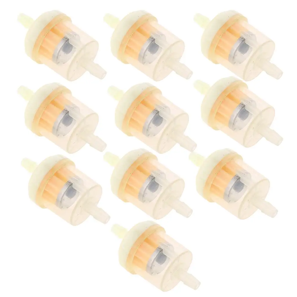 Motorcycle Petrol Inline Fuel Filter Plastic Mesh Filter Engine Cleaning for 7mm Fuel Pipes Universal