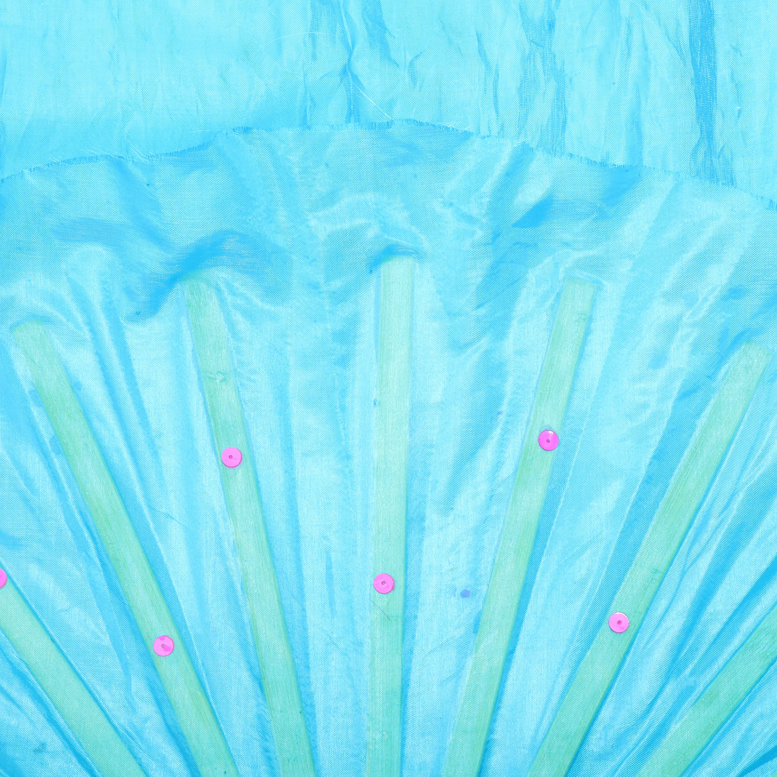 

Gradient Long Silk Bright Color Foldable For Belly Dance Stage Performance Bamboo Fan Square Dance Accessories Decorative