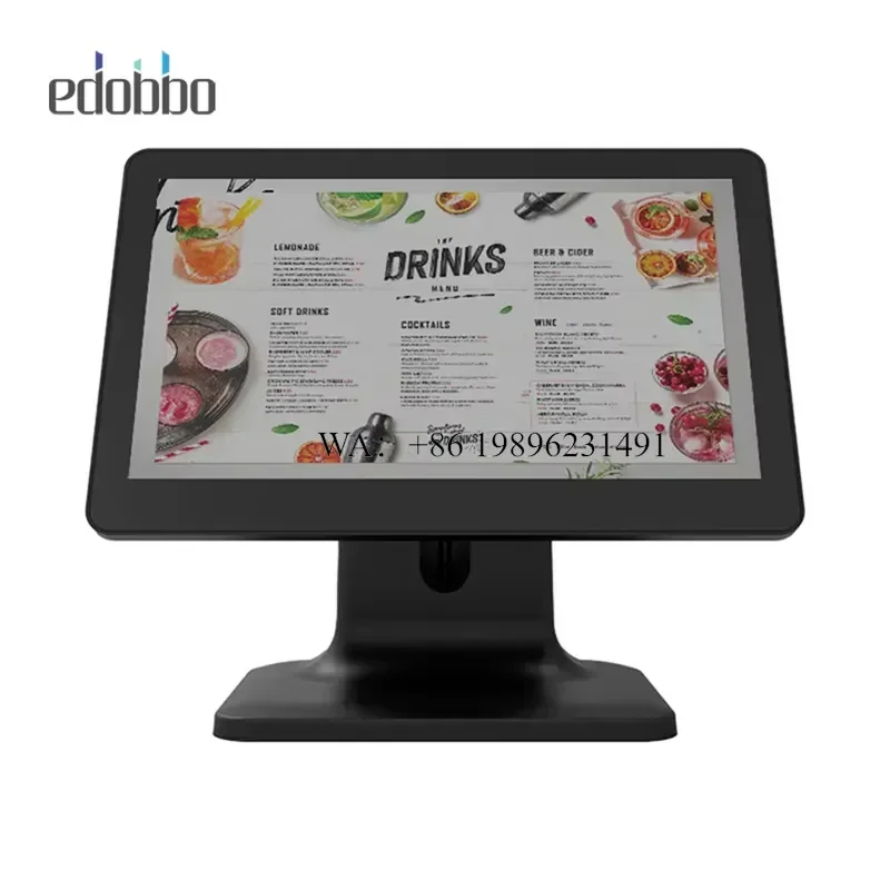 ED151 Edobbo POS Terminal 15.6 Inch Touch Screen Windows with Dual Screen Cash Register for Restaurant POS System POS