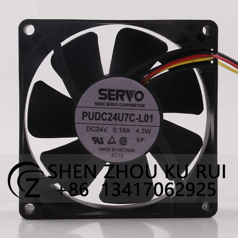 

Case Fan for SERVO PUDC24U7C-L01 80X80X25MM 0.18A 24V 4.3W 8025 Inverter High Airflow Cooling Fan