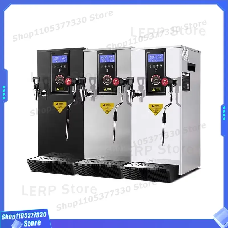 Commercial Double Pot Milk Tea Boiler Automatic Steam Water Heater For Bubble Tea Shop Equipment With Milk Frothing Function
